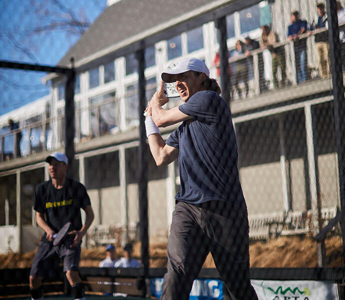 person playing tennis